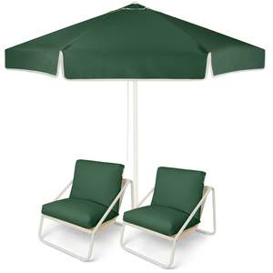 Beach Umbrella Chair In Stock: Native Market Umbrella and Outdoor Chair Set