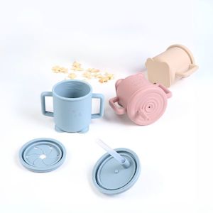 Silicone 2-in-1 Snack and Straw Cup