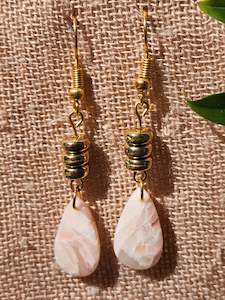 Products: Pink Stone Effect Teardrop Earrings