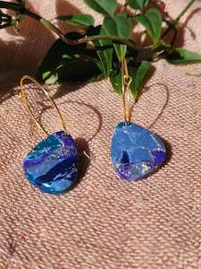 Products: Colourful Organic Oval Hoop Earrings