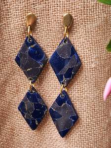 Products: Midnight Long 2 Diamond Drop Earrings