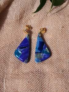 Products: Colourful Offset Triangle Drop Earrings