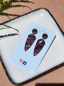 Products: Purple Marble Mini Dagger Earrings