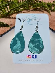Products: Green 2 Tone Teardrop Dangles
