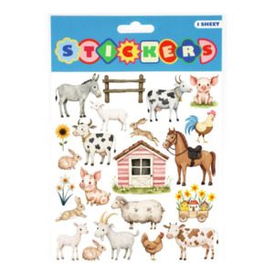 Stickers Tattoos: Stickers Farm Life Animals