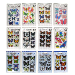 Stickers Tattoos: 3D Butterfly Stickers - 12 Asst