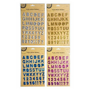 Puffy Letter Stickers 48pc