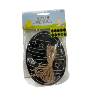 Easter: Craft Easter Scratch Art Egg 10pc