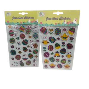 Easter: Easter Jewelled Stickers 30pc Asst