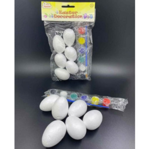 Easter: Polystyrene Eggs Painting Kit 6x6cm