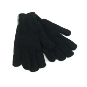 Knitted Gloves Large Black