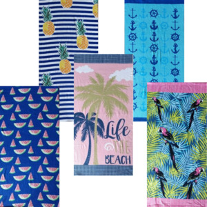 Microfibre Beach Towel Asst Designs