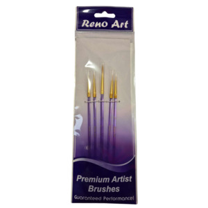 Paint Brushes: Reno - Small Round Synthetic Paint Brush 5pc Set