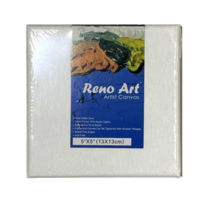Canvases: Paintwell Stretched Canvas - 5 x 5in - 13cm x 13cm x 18mmcm x 18mm)