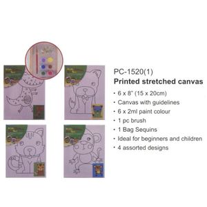 Canvases: Printed Canvas 15x20cm 9pc 4 Asst