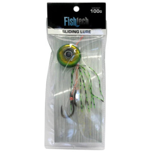 Lures Jigs Softbait: Fishtech 100g Slippery Slider Lure - Green