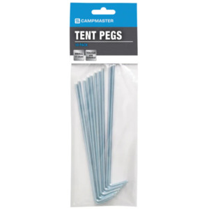 Tents Accessories: Tent Pegs - Zinc Plated 10pk 4 x 17.4cm