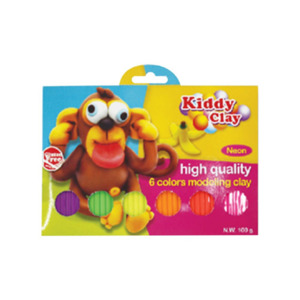 Modelling Clay: Modelling Clay 6 Neon Colours 100g