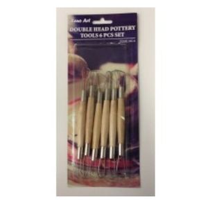 Modelling Clay: Double Head Pottery Tools 6pc