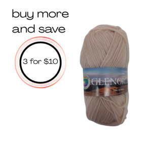 Acrylic Yarn: Glenorchy 100% NZ Wool 17 Tinted Pink
