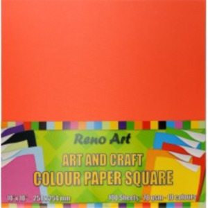 Colour Paper Square 10 x 10 Asst Colours