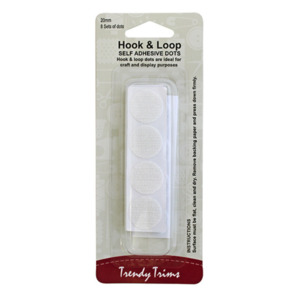 Sewing: Hook and Loop Dots 8 Sets White