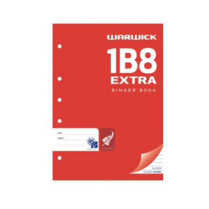 Books: Warwick 1B8 Exercise Book - Extra