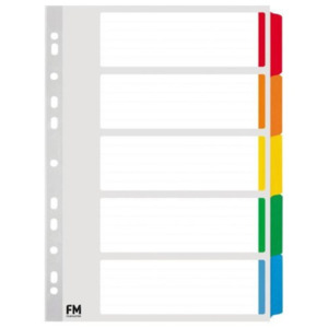 Filing Storage: Index Tabs FM A4 5 Colours