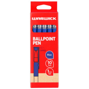 Warwick Pen Capped - Blue 10pk