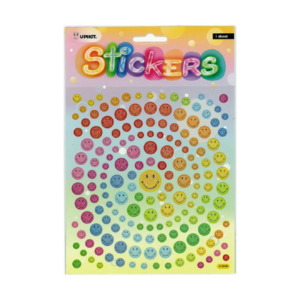 Stickers - Colourful Glitter Smiles