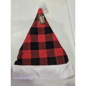 Hats: Tartan Santa Hat 28 x 40cm