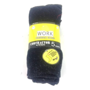 Socks: Contractor Thermal Work Socks 5pk