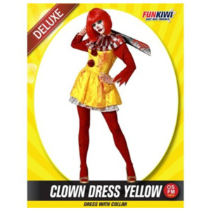Womens Costumes: Clown Dress Yellow