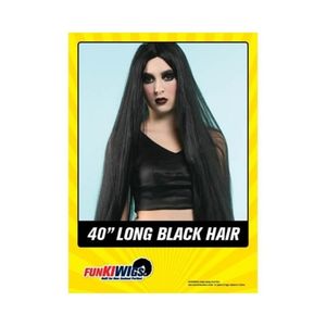 Wig - 40in Long Black Hair