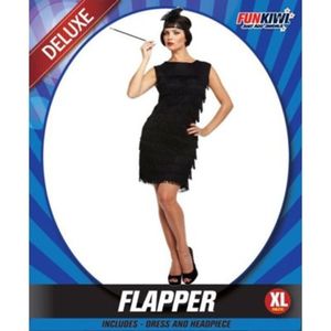 Womens Costumes: Deluxe Lady Costume - Flapper Dress Black XL