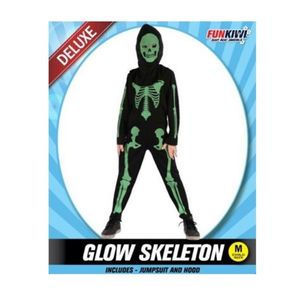 Childrens Costumes: Deluxe Child Costume - Glow Skeleton