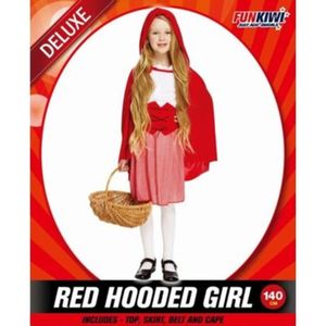 Childrens Costumes: Deluxe Child Costume - Red Hooded Girl - 140cm