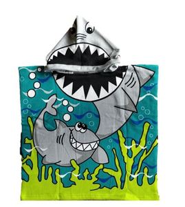 Childrens Costumes: Children's Hooded Shark Towel 60 x 120cm