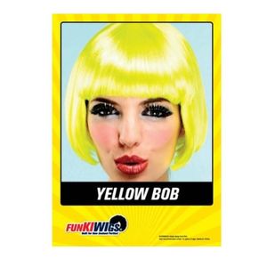 Wigs: Wig - Fluro Yellow bob