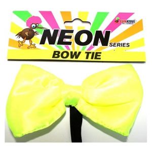 Costume Accessories: Neon Bow Tie - Yellow