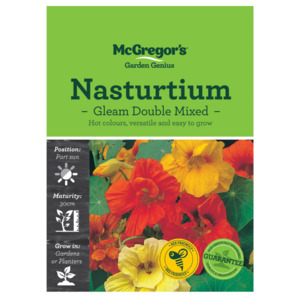 Seeds: Seeds M2560 Nasturtium - Gleam Double Mixed