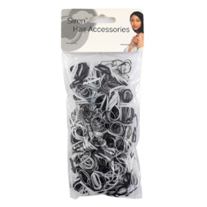 Hair Accessories: Hair Smoothies 1000pcs Black & White