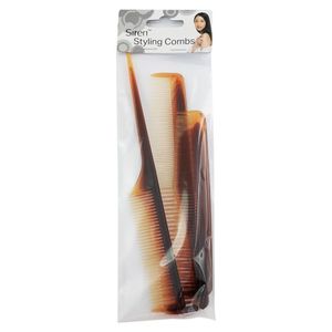 Hair Accessories: Comb Tortoiseshell 3pc