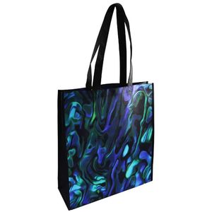 Shopping Bags: Shopping Bag NZ Laminated Paua Shell 38x34x12cm