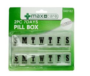 Medical Containers: 7 DAY Pill Box 2 pk