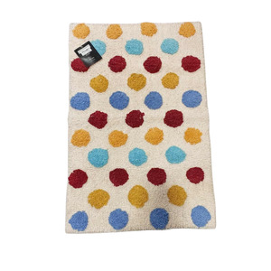 Polka Dot Novelty Bath Mat Natural