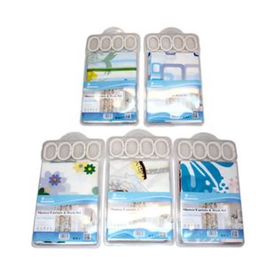 Bathroom: Shower Curtain & Hooks set
