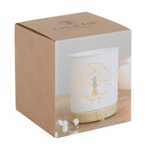 Candles Home Fragrance Accessories: Oil Burner - White Tree Of Life