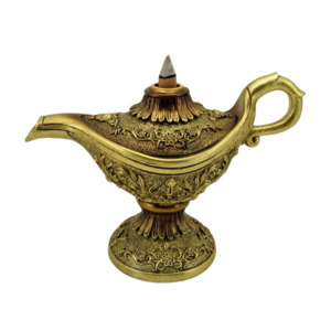 Candles Home Fragrance Accessories: Golden Lamp Back Flow Burner