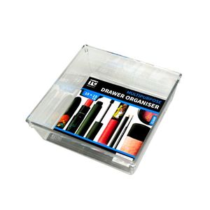 Bathroom Storage Solutions: Multi Purpose Clear Drawer Organiser 150x150mm